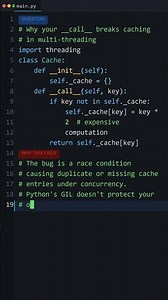 Wait, Python Does This? Why your __call__ breaks caching in multi-threading #coding #python #chatgpt