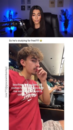 Her bf comes to her college