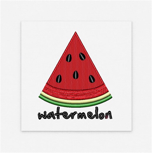 Watermelon Embroidery Design: Summer Fruit Applique (digital Pattern) - Etsy