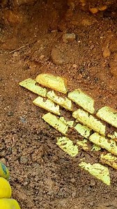 3.2M views · 44K reactions | Something shone golden in the crater. are some giant gold bricks | Chak Krythink | Facebook