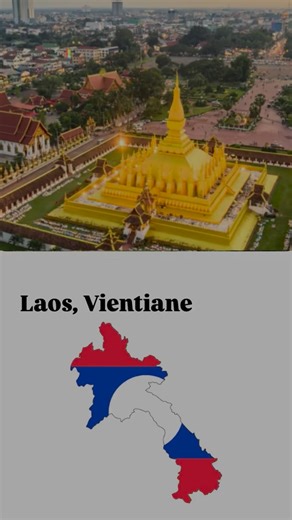 #51 Laos 🇱🇦 is a landlocked country in Asia with Vientiane as its capital city. The national currency is the Lao kip, and the religion is Theravada Buddhism, which strong influences daily life, festivals, and architecture across the country; the official language is Lao. historically, Laos was once part of the powerful Lan Xang Kingdom in the 14th century, later came under French colonial rule in the late 19th century, and eventually became an independent nation before transitioning to a socia