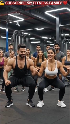 🔥 Husband Wife Gym Dance ❤️ | Couple Fitness Workout 💪 | Gym Couple Goals #Shorts