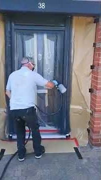 Spray Painting with Ultrimax UPVC Pro - PVC Paint RAL 7016 Anthracite Grey In Action