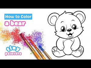 Bear Coloring and Drawing for Kids and Toddlers | Easy Animal Painting | Learn Colors & Animals