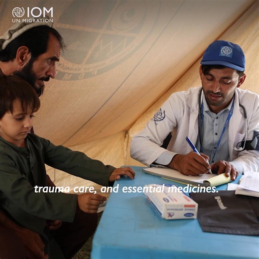 In #Kunar, communities devastated by the recent earthquake continue to face immense challenges. 🏥 Our health teams are on the ground, delivering urgent medical care, essential medicines, and hygiene awareness to prevent disease. Donate now: https://donate.iom.int | IOM Afghanistan