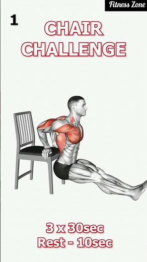 "7-Day Chair Workout Challenge: Full Body Fitness at Home!" #fitness #exerciseathome #chairworkout