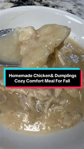 🍂 Fall is right around the corner, and that means it’s time for warm, cozy comfort meals! These homemade chicken and dumplings are rich, hearty, and absolutely delicious. There’s just something about a big bowl of tender chicken, fluffy dumplings, and creamy broth that hits the spot on a cool fall day! 🥣❤️ #chickenanddumplings #recipes #fallrecipes #comfortfoods #SouthernCooking