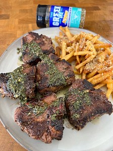 30K views · 1.2K reactions | Grilled lamb chops and garlic Parmesan fries | Miguels cookingwithfire | Facebook