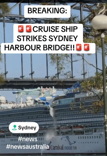 🚨🚨 BREAKING: Cruise ship strikes Sydney Harbour Bridge causing chaos in the harbour! 🚨🚨 #australia #sydney #ice #minneapolis #minnesota