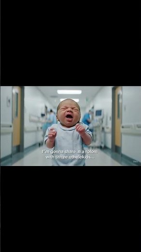 A cinematic AI-generated newborn baby gives a savage interview right after being born.