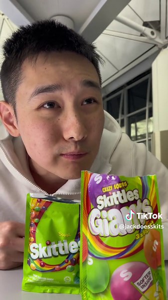 Giant Sour Skittles Taste Test: Tiny vs. Dime