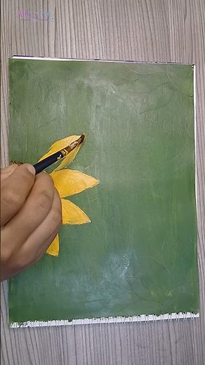 Beautiful Sunflower Painting #SunflowerPainting #AcrylicArt #FlowerPainting