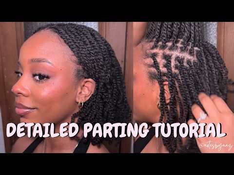 Detailed DIY Parting Tutorial | Step by step row parting for small knotless braids/twists