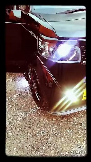 HONDA NBOX JF1 ノーマル ホンダ プロジェクター ヘッドライト 流れるウィンカー LED イカリング COB ヘッドライト加工