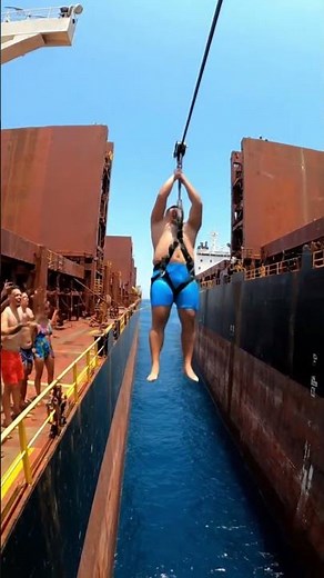 Cargo Zipline Snap → Ocean Drop 🤯