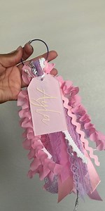 Custom Ribbon Bag Tag | Bogg Bag Tag | Cheer, Dance, Sports Bag Tag | Backpack Name Tag | Luggage Tag | Name Tag | Monogram Bag Charm - Etsy