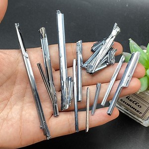 Silvery Stibnite Crystal Wand Antimony Mineral Stibnite Nugget Mini Geode for Home Decor, Mirror-like Luster Interior Sculpture - Etsy