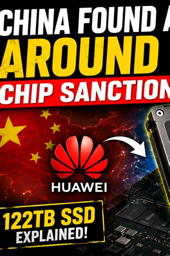 China Found a Way Around US Chip Sanctions?! Huawei’s 122TB SSD Explained #Huawei #ChinaVsUS, #TechWar Huawei just revealed a massive 122TB SSD for AI servers and data centers, and the technology behind it is honestly crazy.