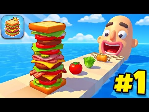Sandwich Runner - Gameplay Walkthrough Part 1 Tutorial NEW Mobile Game (Android,ios)