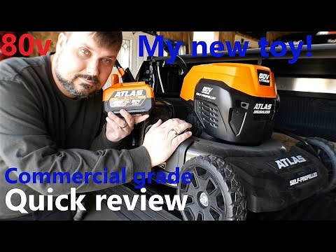 Atlas 80V lawn mower from Harbor Freight quick review