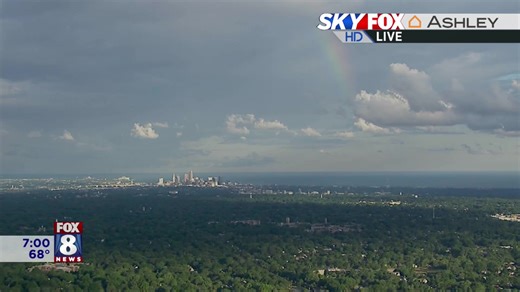 Do you see it? 🌈 Good morning from SkyFOX! It's going to be a beautiful day and that lingering heat wave is finally behind us. ☀️Check out the full forecast, here -- https://tinyurl.com/4t2298az | Fox 8 News