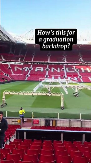 Not a bad backdrop, wed say 😏 #graduation #oldtrafford #manchester #manchesterunited #manutd #ucfb