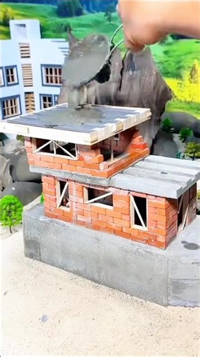 Satisfying Miniature Concrete Construction 🏗️✨ 😍🥰 DIY Tiny Dream House