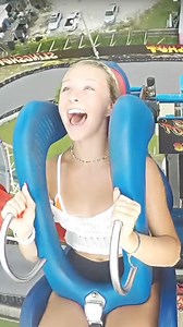 Cute girl shouting slingshotride reaction#slingshotride #reaction #reels #slingshot #viralreels #hub #tranding R | Slingshot Best
