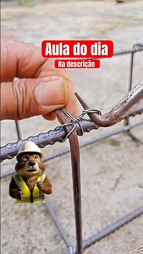 Como amarrar o arame na ferragem #construçãocivil #engenhariacivil#armador