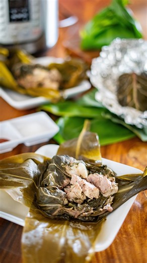 The dish that tells you everything about real Hawaiian food. 🌺 Lau lau has been wrapped in taro leaves and steamed to perfection for generations — this is Traditional Hawaiian food at its finest, and once you taste that tender pork with the silky lū'au leaf, you'll understand why. Comment "RECIPE" and I'll send the link straight to your DMs! 🤙 Save this one for your next family dinner too. 🌺 #onohawaiianrecipes #hawaiianfood #localfood #hawaiifood #808food #eatlocalhawaii #madeinhawaii #foodb