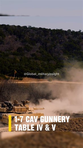 HEAVY Tank Firepower - 1-7 Cav Gunnery Table IV & V #shorts #military #tank