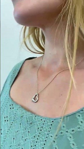 Collana Tiffany & co,in argento sterling 925 con pendente a cuore,collezione Open Heart.