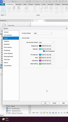 REVIT 101 | How to change default Background color in Revit #shorts