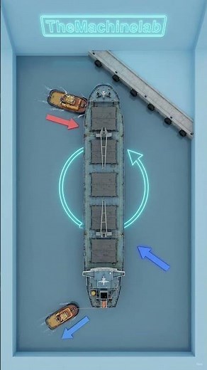 How Do Tugboats Move a Ship That Weighs 200,000 Tonnes? #maritime #physics #engineering