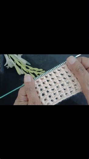 Easy-to-make openwork two-needle pattern #shorts #shortsfeed #knitting