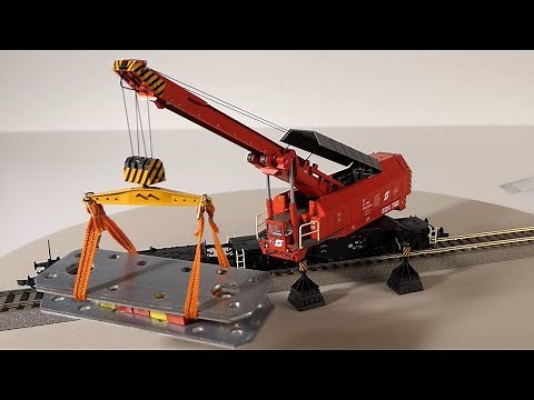 Unboxing/Review H0 Railway Crane Kirow EDK 750 from Roco in 1/87 - Practical Test and Load Test