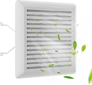C350GN Bathroom Plastic Grille Cover with Springs for Broan-NuTone 695 and 696N Ventilation Fans, S97017068 Replacement for Broan-NuTone Wall-Mount Exhaust or Bathroom Vent Fan Grille, 1 Pack