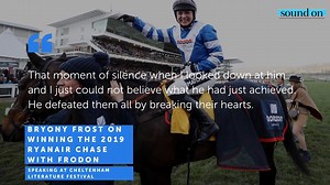 🏇 Bryony Frost, the first female jockey to win a G1 race at Cheltenham Racecourse recalls her incredible ride on Frodon #OnThisDay at the #CheltenhamFestival in 2019. The Jockey Club | Cheltenham Festivals