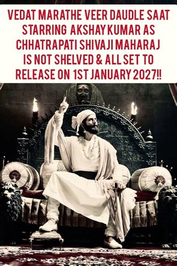 AKSHAY KUMAR'S VEDAT MARATHE VEER DAUDLE SAAT TO RELEASE ON 1 JAN 2027 #shivajimaharaj