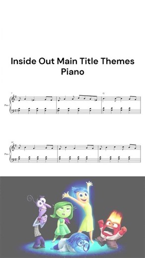Inside Out Main Title Themes - Piano #piano