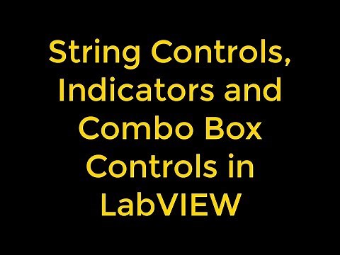 String Controls, Indicators and Combo Box Controls in LabVIEW
