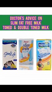 Advice on fat free Slim milk & #toned milk. Full video link in comment... | Dr Mir Ajaz Health Tips