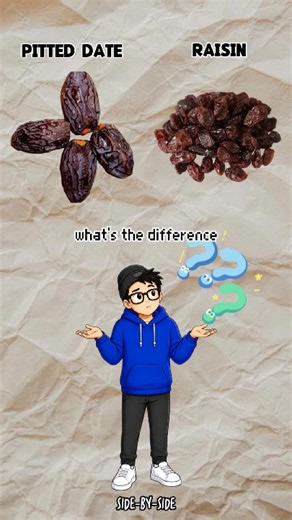 Pitted Date vs Raisin: What's the Difference? 🍇