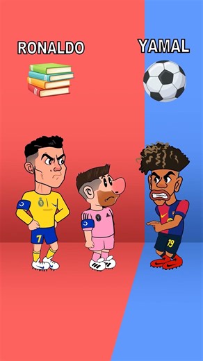 Ronaldo vs Messi vs Yamal Dance Battle Study or Play game #animation #shorts
