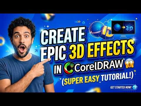 Create EPIC 3D Effects in CorelDRAW 😱 (Super Easy Tutorial!)