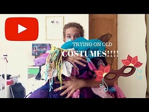 Trying on old costumes | I GOT STUCK IN A DRESS!