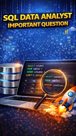 arjun.sai on Instagram: "Day 25 of sql swathimuthyam series by software animuthyam 😅 👇 Do follow for more : @sqlswathimuthyam Here are the two methods explained in very simple bullet points: 🔵 LIMIT & OFFSET: 1.Uses more memory due to sorting and skipping 2.Database dependent (syntax differs) 3.Not recommended for large tables 🟢 Subquery: 1.Can be slower on very large tables 2.Nested subqueries reduce readability 3.Harder to debug and maintain 4.Correlated subqueries may run multiple times #