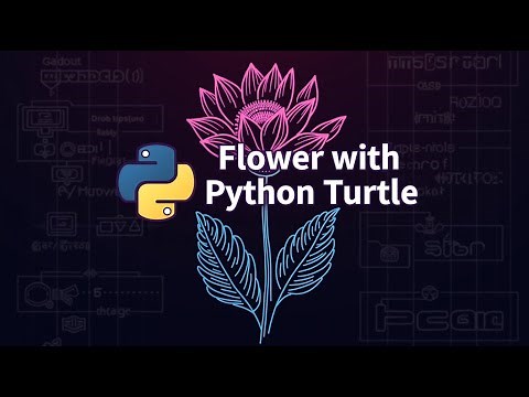 Draw Beautiful Flowers with Python Turtle Easy Turtle Graphics Art Tutorial | Python for Beginners