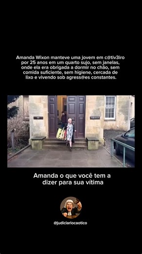 Histórias do Judiciário on Instagram: "Em 2026, Amanda Wixon, 56 anos, mãe de 10 filhos em Tewkesbury, Inglaterra, foi considerada culpada por manter uma mulher vulnerável em c@tiv3iro e trabalho forç@do por mais de 25 anos — um período que começou quando a vítima tinha apenas 16 anos e deveria ser um fim de semana de ajuda familiar. ￼ A mulher, agora na casa dos 40 anos, viveu praticamente trancada na casa de Wixon entre 1995 e março de 2021, trabalhando como se fosse uma “servidor@ doméstic@” 