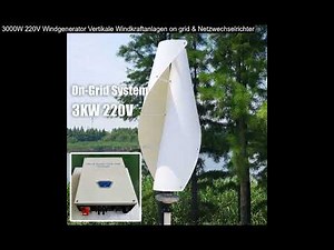 3000W 220V Windgenerator Vertikale Windkraftanlagen on grid & Netzwechselrichter